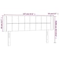 Miniatyrbillede 6 af 6: vidaXL sengegavl med LED-lys 147x16x78/88 cm stof sort