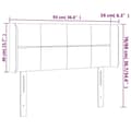 Miniatyrbillede 6 af 6: vidaXL sengegavl med LED-lys 93x16x78/88 cm fløjl Mørkegrøn