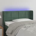 Miniatyrbillede 2 af 6: vidaXL sengegavl med LED-lys 93x16x78/88 cm fløjl Mørkegrøn