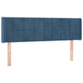 Miniatyrbillede 3 af 6: vidaXL sengegavl med LED-lys 147x16x78/88 cm fløjl mørkeblå