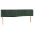 Miniatyrbillede 3 af 6: vidaXL sengegavl med LED-lys 163x16x78/88 cm fløjl mørkegrøn