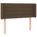 Miniatyrbillede 3 af 6: vidaXL sengegavl med LED-lys 83x16x78/88 cm stof mørkebrun
