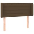 Miniatyrbillede 3 af 6: vidaXL sengegavl med LED-lys 103x16x78/88 cm stof mørkebrun