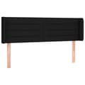 Miniatyrbillede 3 af 6: vidaXL sengegavl med LED-lys 147x16x78/88 cm stof sort