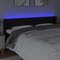 Miniatyrbillede 4 af 6: vidaXL sengegavl med LED-lys 203x16x78/88 cm stof sort
