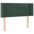 Miniatyrbillede 3 af 6: vidaXL sengegavl med LED-lys 83x16x78/88 cm fløjl Mørkegrøn