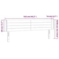 Miniatyrbillede 6 af 6: vidaXL sengegavl med LED-lys 163x16x78/88 cm fløjl lyserød