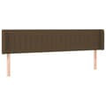 Miniatyrbillede 3 af 6: vidaXL sengegavl med LED-lys 183x16x78/88 cm stof mørkebrun