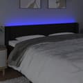 Miniatyrbillede 4 af 6: vidaXL sengegavl med LED-lys 203x16x78/88 cm stof sort
