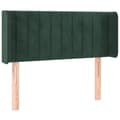 Miniatyrbillede 3 af 6: vidaXL sengegavl med LED-lys 93x16x78/88 cm fløjl Mørkegrøn