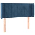 Miniatyrbillede 3 af 6: vidaXL sengegavl med LED-lys 103x16x78/88 cm fløjl mørkeblå