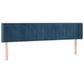 Miniatyrbillede 3 af 6: vidaXL sengegavl med LED-lys 163x16x78/88 cm fløjl mørkeblå
