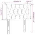 Miniatyrbillede 6 af 6: vidaXL sengegavl med LED-lys 83x16x78/88 cm stof sort