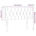Miniatyrbillede 6 af 6: vidaXL sengegavl med LED-lys 103x16x78/88 cm stof sort