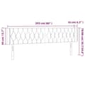 Miniatyrbillede 6 af 6: vidaXL sengegavl med LED-lys 203x16x78/88 cm stof mørkebrun