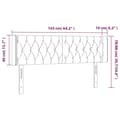 Miniatyrbillede 6 af 6: vidaXL sengegavl med LED-lys 163x16x78/88 cm fløjl lyserød