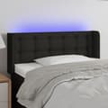 Miniatyrbillede 2 af 6: vidaXL sengegavl med LED-lys 83x16x78/88 cm stof sort