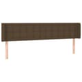 Miniatyrbillede 3 af 6: vidaXL sengegavl med LED-lys 163x16x78/88 cm stof mørkebrun