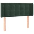 Miniatyrbillede 3 af 6: vidaXL sengegavl med LED-lys 93x16x78/88 cm fløjl Mørkegrøn