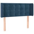 Miniatyrbillede 4 af 7: vidaXL sengegavl med LED-lys 103x16x78/88 cm fløjl mørkeblå