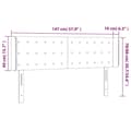 Miniatyrbillede 7 af 7: vidaXL sengegavl med LED-lys 147x16x78/88 cm fløjl lyserød