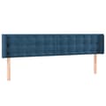 Miniatyrbillede 4 af 7: vidaXL sengegavl med LED-lys 163x16x78/88 cm fløjl mørkeblå