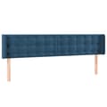 Miniatyrbillede 4 af 7: vidaXL sengegavl med LED-lys 203x16x78/88 cm fløjl mørkeblå
