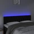 Miniatyrbillede 3 af 6: vidaXL sengegavl med LED-lys 144x7x78/88 cm velour sort