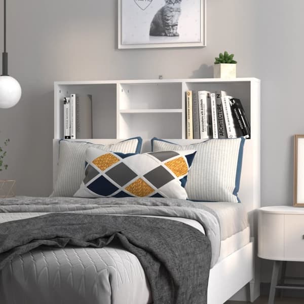 vidaXL Sänggavel med förvaring vit 100x19x103,5 cm