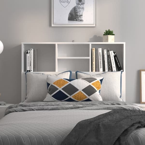 vidaXL Sänggavel med förvaring vit 100x19x103,5 cm