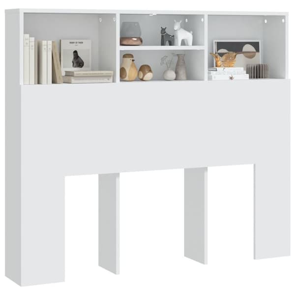 vidaXL Sänggavel med förvaring vit 120x19x103,5 cm