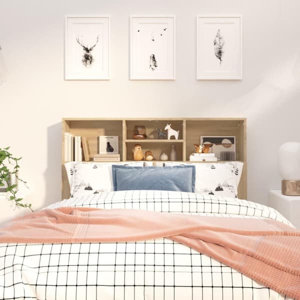vidaXL Sengegavlskap sonoma eik 120x19x103,5 cm
