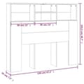 Miniatyrbilde 6 av 9: vidaXL Sengegavlskap sonoma eik 120x19x103,5 cm