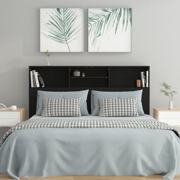 vidaXL Sengegavlskap svart 160x19x103,5 cm