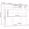 Miniatyrbilde 6 av 9: vidaXL Sengegavlskap svart 160x19x103,5 cm
