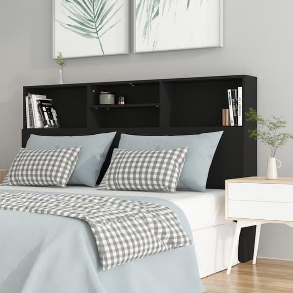 vidaXL Sengegavlskap svart 160x19x103,5 cm