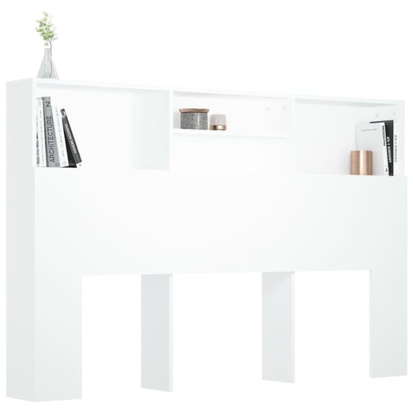 vidaXL Sänggavel med förvaring vit 160x19x103,5 cm