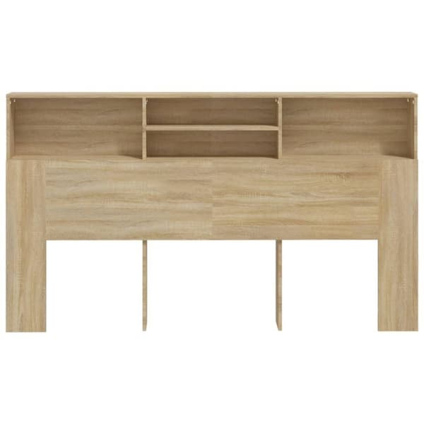 vidaXL Sänggavel med förvaring sonoma-ek 180x19x103,5 cm