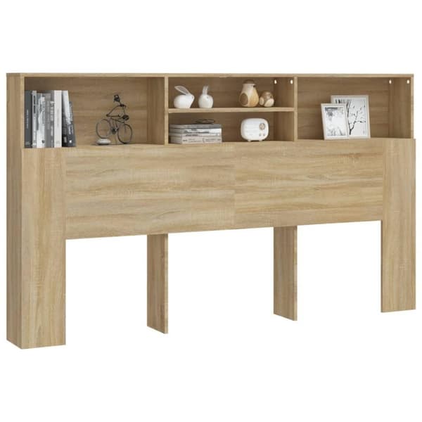vidaXL Sänggavel med förvaring sonoma-ek 180x19x103,5 cm