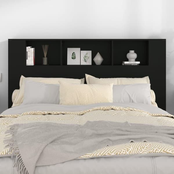 vidaXL Sengegavlskap svart 160x18,5x104,5 cm
