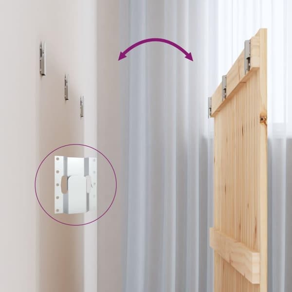 vidaXL Veggmontert hodegavl 140x3x90 cm heltre furu