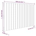Miniatyrbilde 8 av 8: vidaXL Veggmontert hodegavl 108x3x60 cm heltre furu