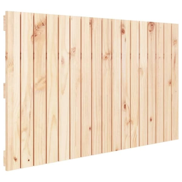 vidaXL Veggmontert hodegavl 108x3x60 cm heltre furu
