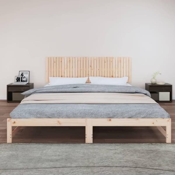vidaXL Väggmonterad huvudgavel 204x3x60 cm massiv furu