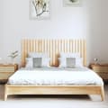 Miniatyrbilde 3 av 8: vidaXL Veggmontert hodegavl 147x3x60 cm heltre furu