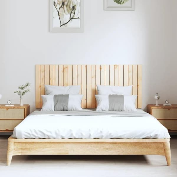 vidaXL Veggmontert hodegavl 147x3x60 cm heltre furu