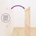 Miniatyrbilde 6 av 10: vidaXL Veggmontert hodegavl 146,5x3x110 cm heltre furu