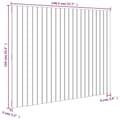 Miniatyrbilde 8 av 10: vidaXL Veggmontert hodegavl 146,5x3x110 cm heltre furu