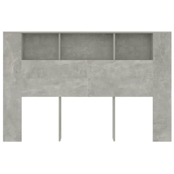 vidaXL Sengegavlskap betonggrå 160x18,5x104,5 cm