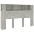 Miniatyrbilde 1 av 8: vidaXL Sengegavlskap betonggrå 160x18,5x104,5 cm
